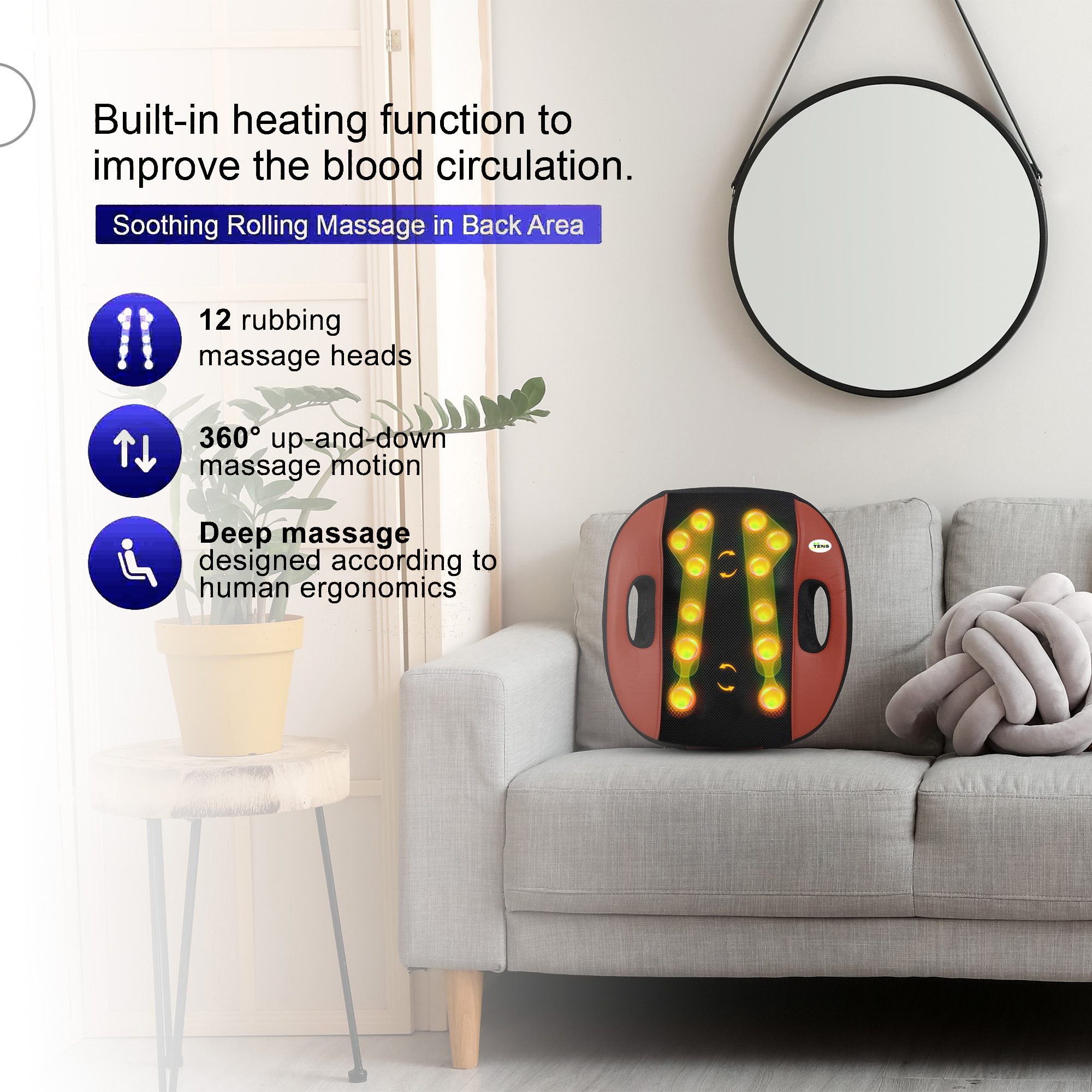 Shiatsu Back Massage Cushion - Gallery
