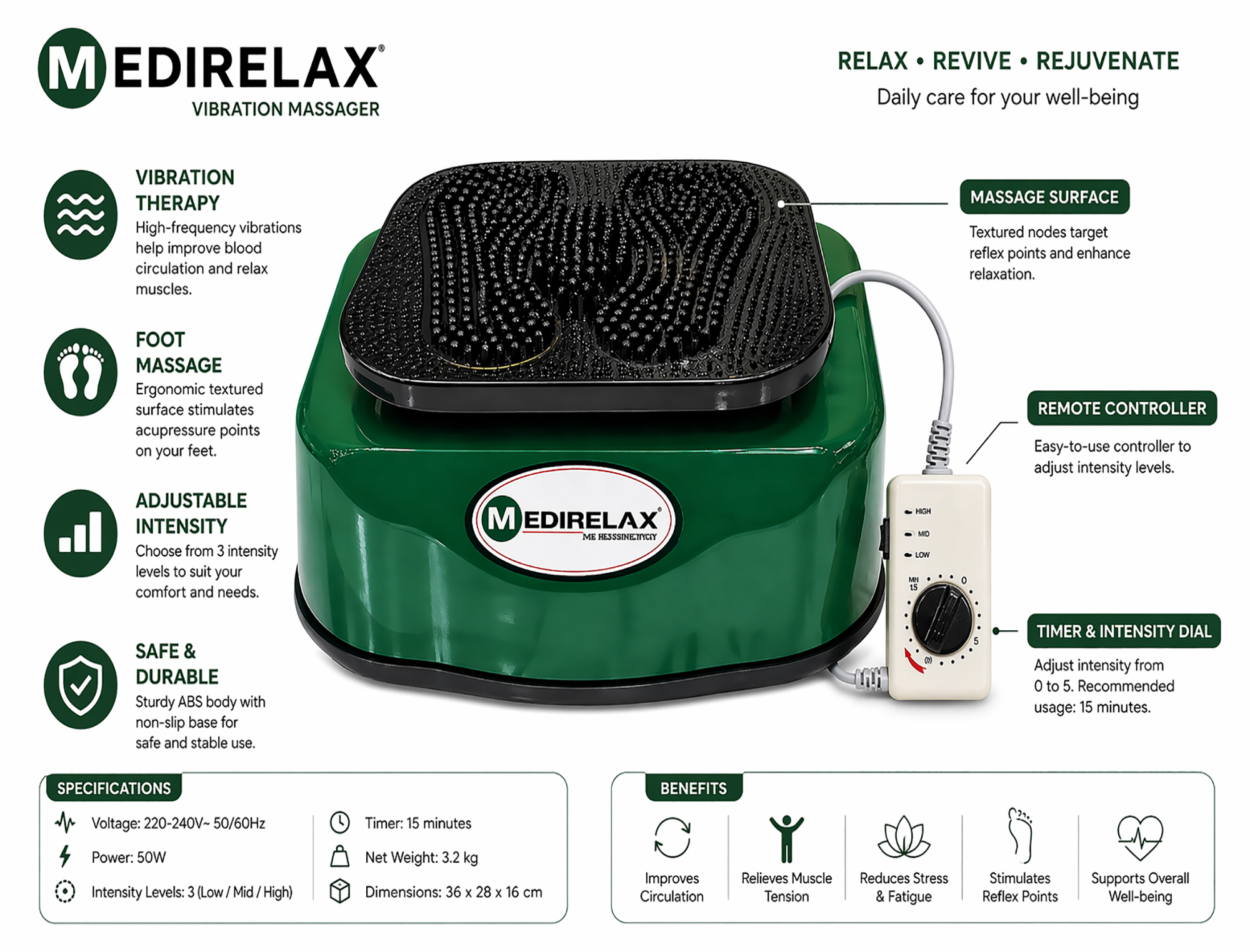 Medirelax Vibration Massager - Gallery