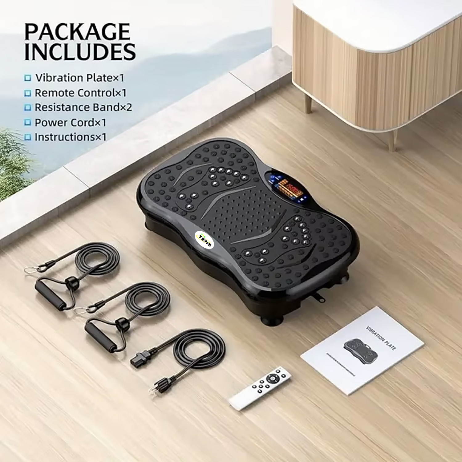TENS Full Body Vibration Plate Fitness Massager - Gallery