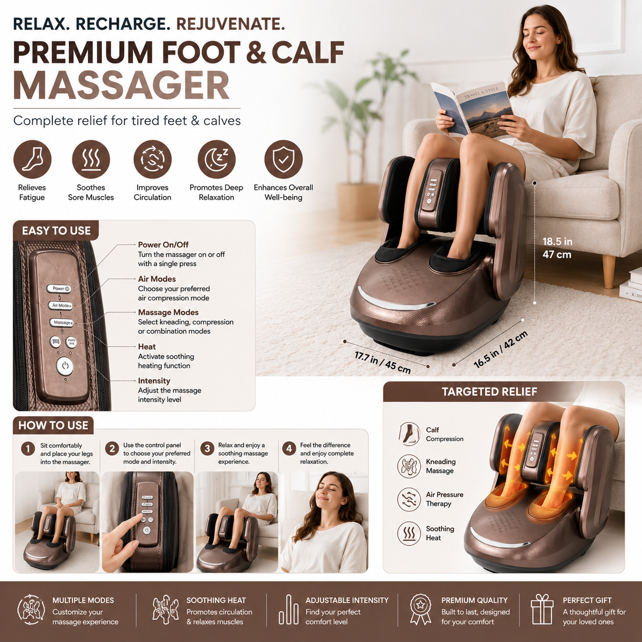 Leg & Foot Air Compression Massager - Gallery