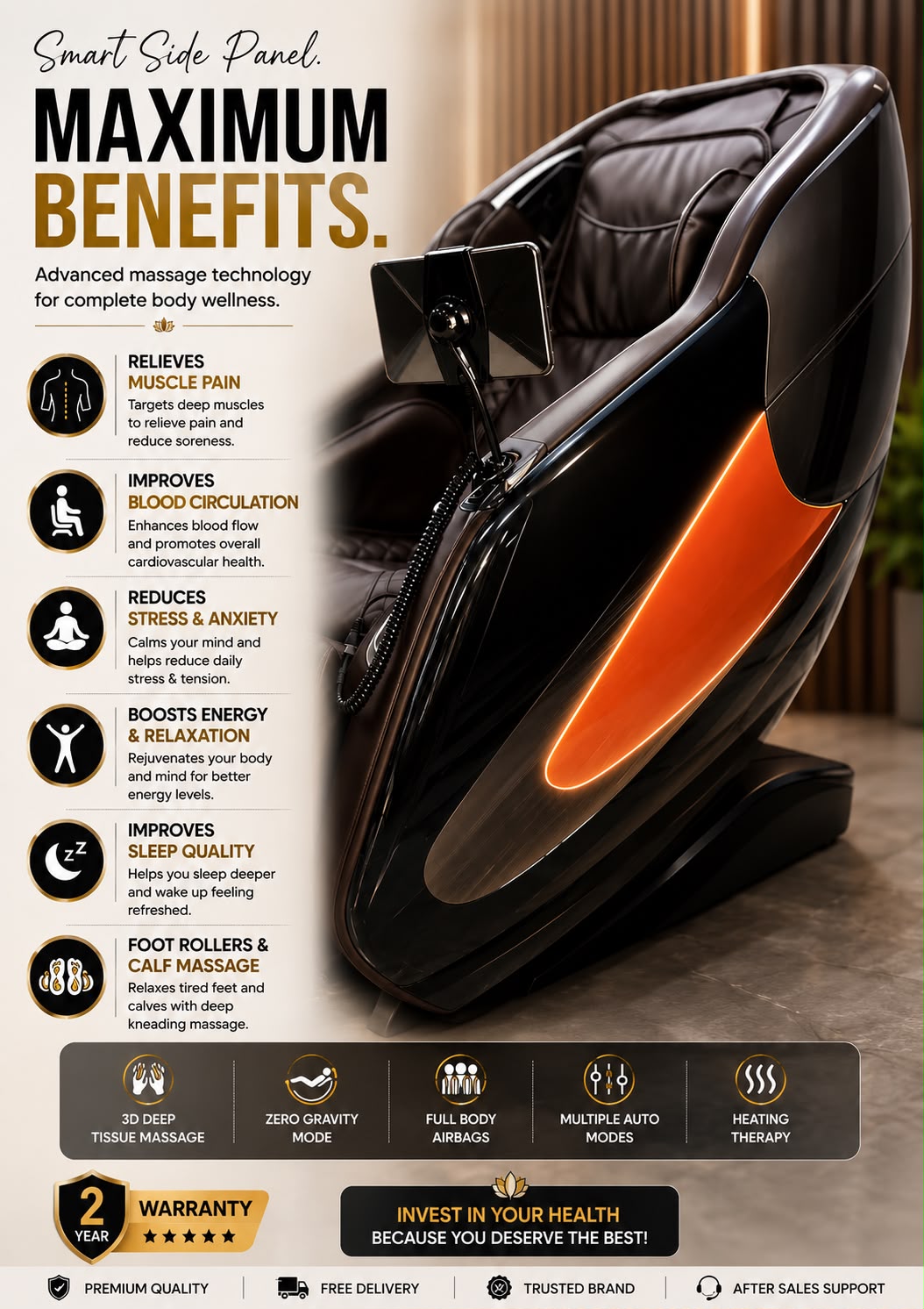 TENS ULTRA LUXURY 7D MASSAGE CHAIR - Gallery