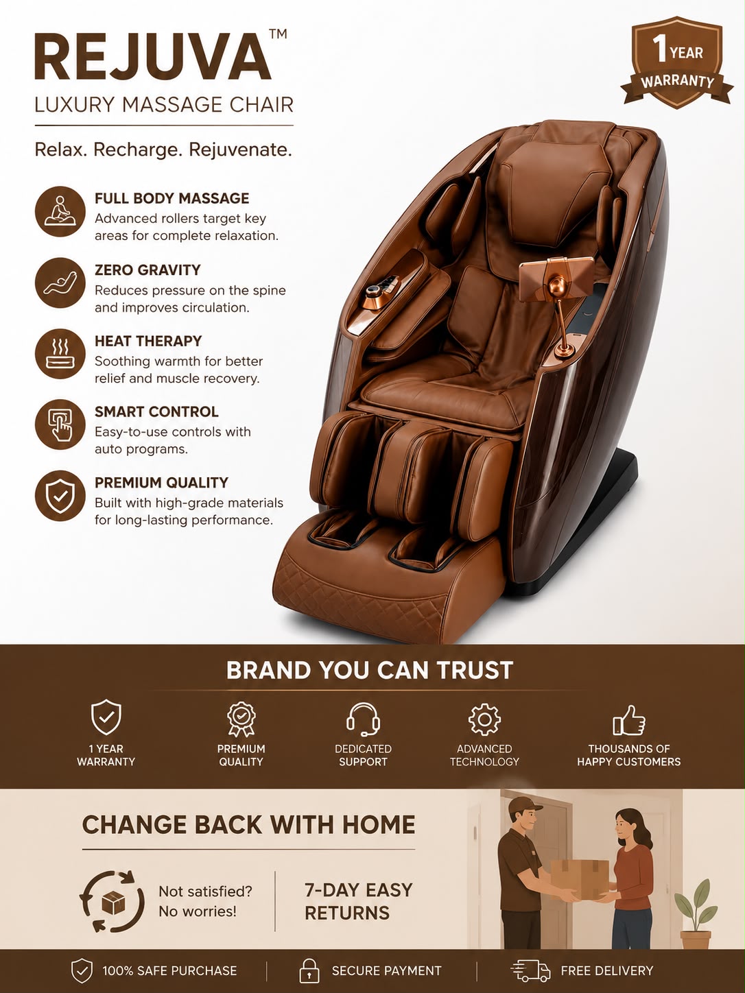 TENS ULTRA LUXURY 5D MASSAGE CHAIR - Gallery