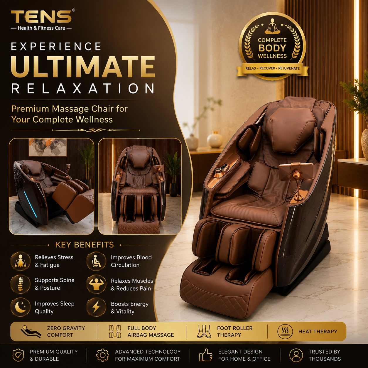 TENS ULTRA LUXURY 5D MASSAGE CHAIR - Gallery